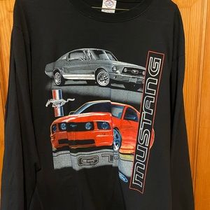 Mens long sleeve Mustang tee